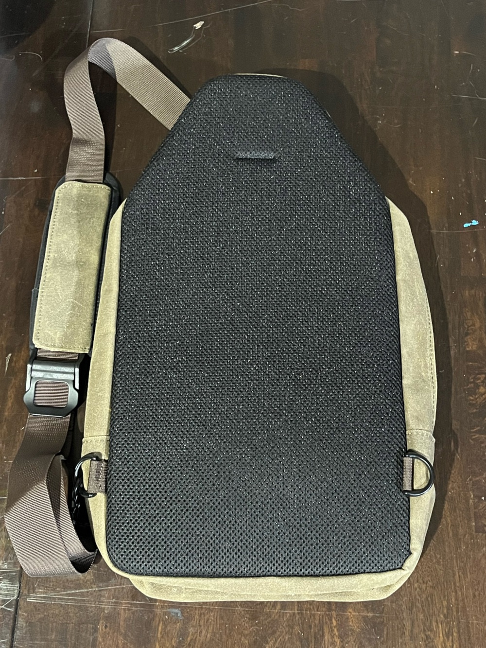 Waterfield Designs (sfbags) Sutter Tech Sling Bag, Leather, Waxed Canvas - Picture 3 of 7